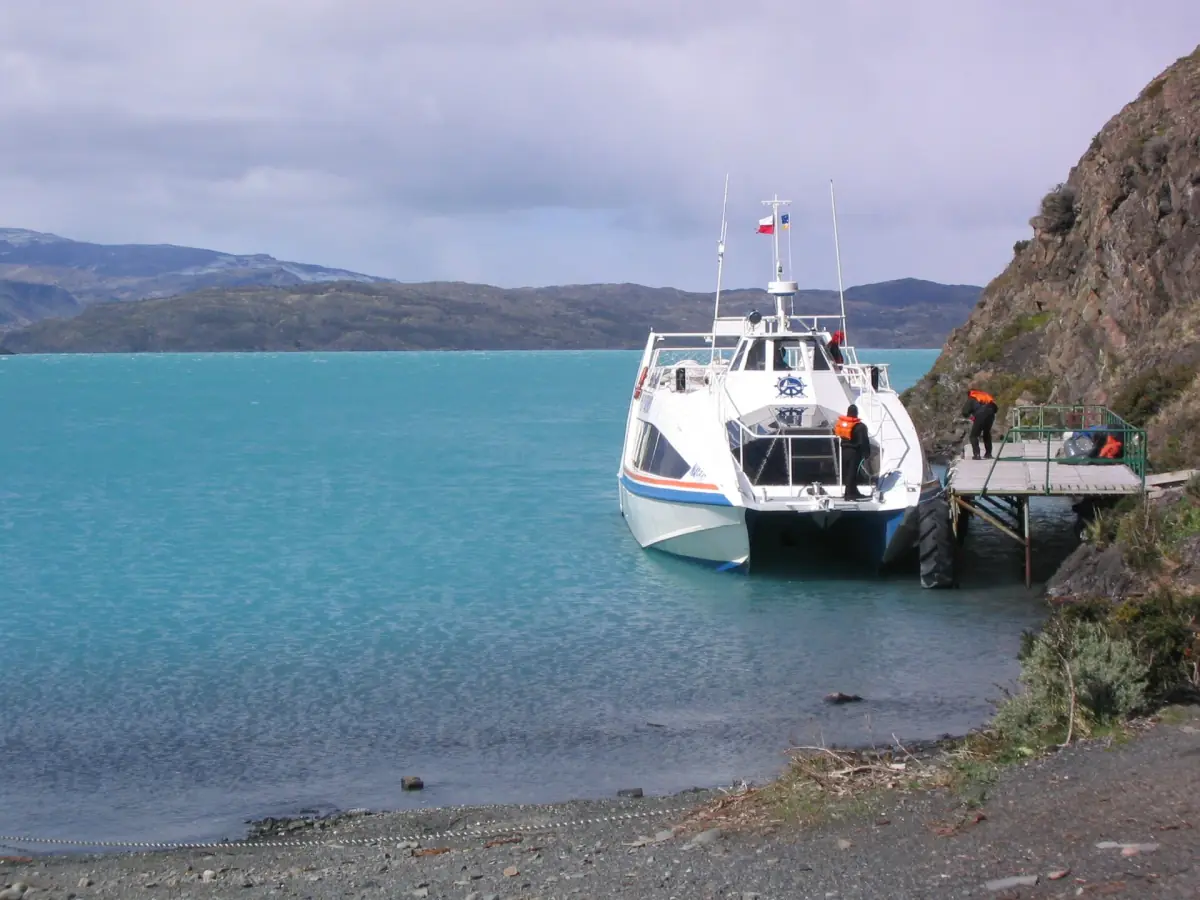The catamaran at the Pudeto pier