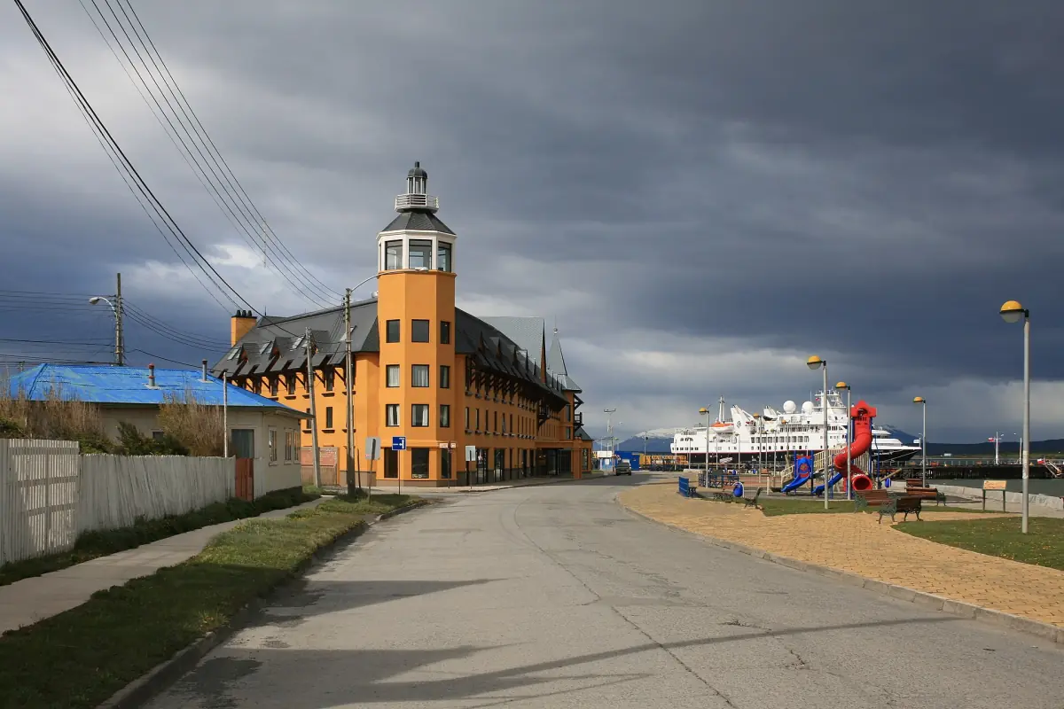 The waterfront of Puerto Natales